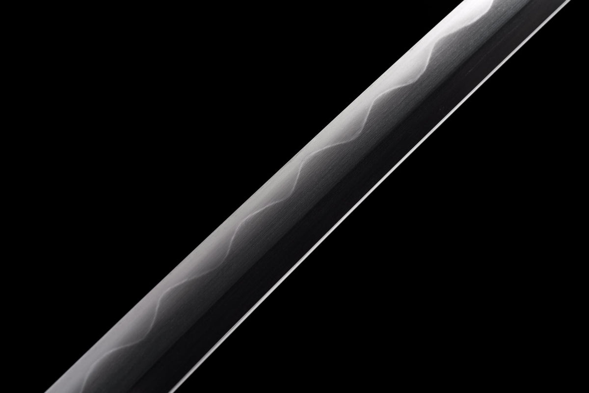 Katana Arashi-kage 嵐影の刀 – Damascus Steel, Mirror Polish – view 6