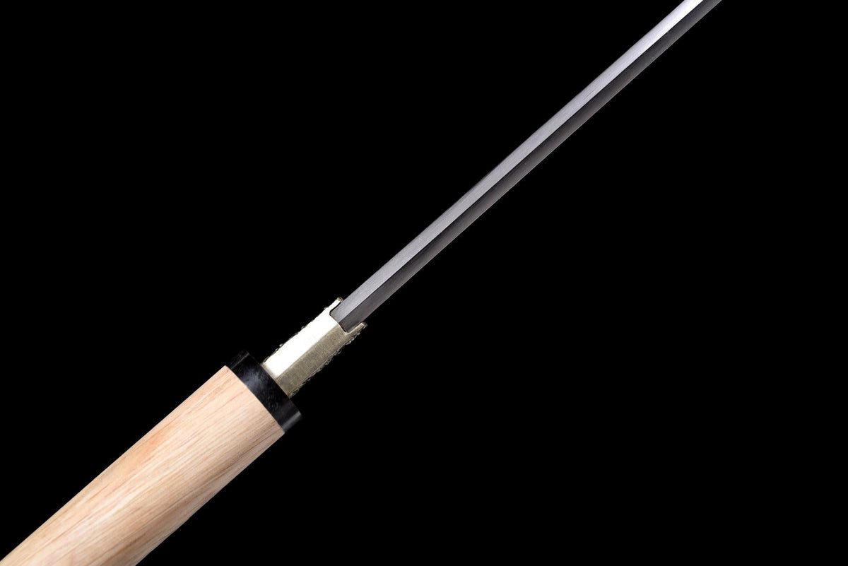 Katana Arashi-kage 嵐影の刀 – Damascus Steel, Mirror Polish – view 8