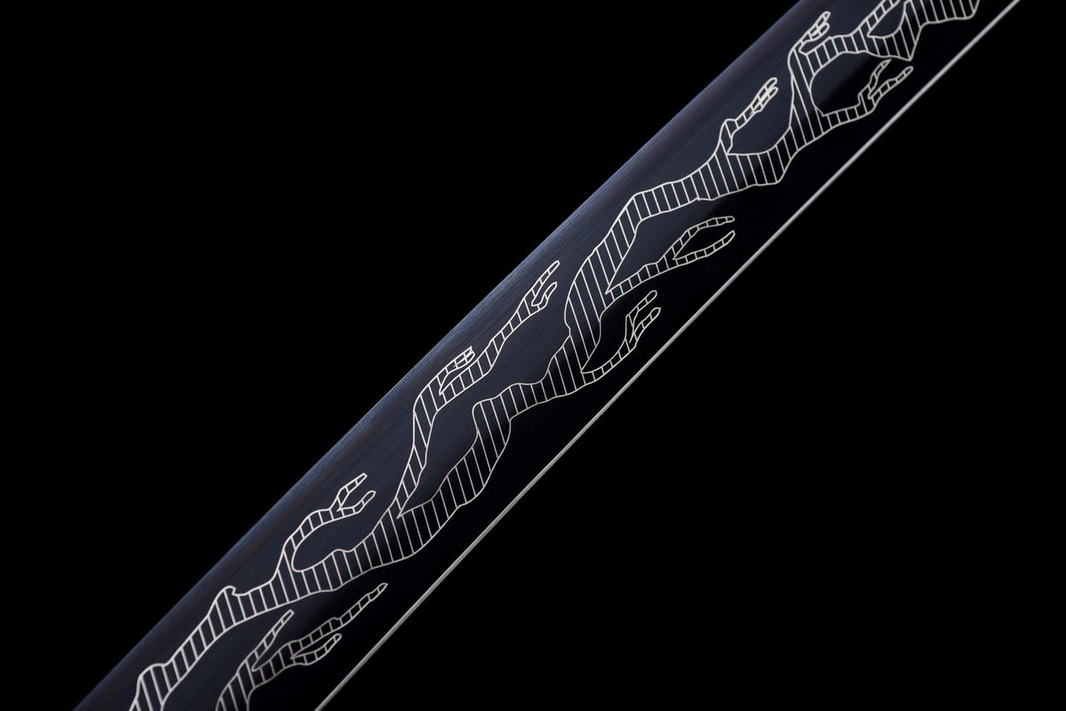 Hakuryū-tō 白龍刀 Katana — 1060 Steel, White Dragon – view 6