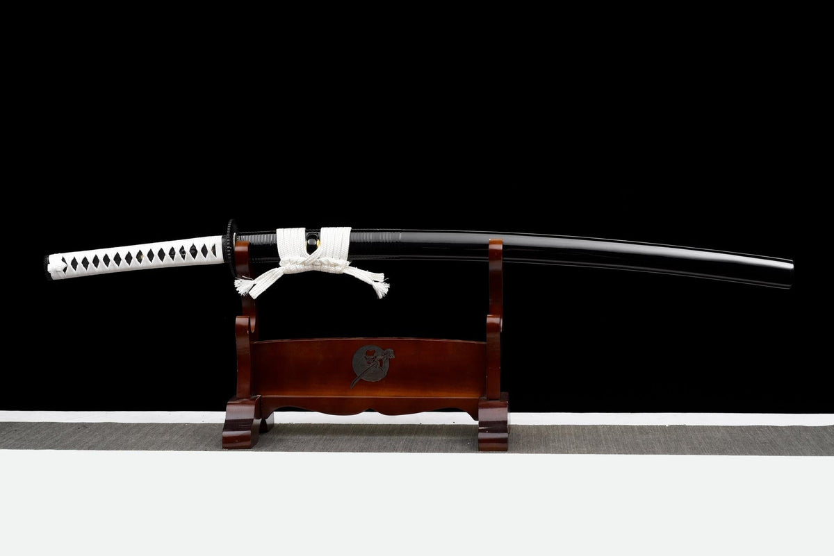 Shirasagi 白鷺の刀 Katana, Folded Damascus Steel – view 2