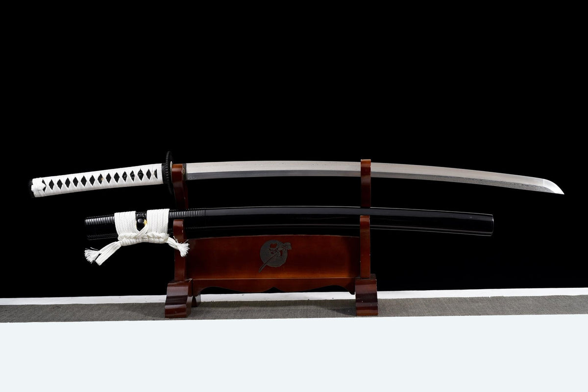Shirasagi 白鷺の刀 Katana, Folded Damascus Steel – view 1