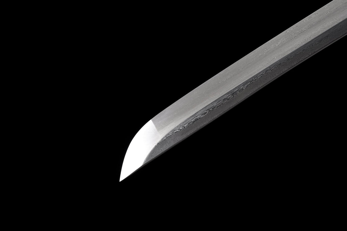 Shirasagi 白鷺の刀 Katana, Folded Damascus Steel – view 5