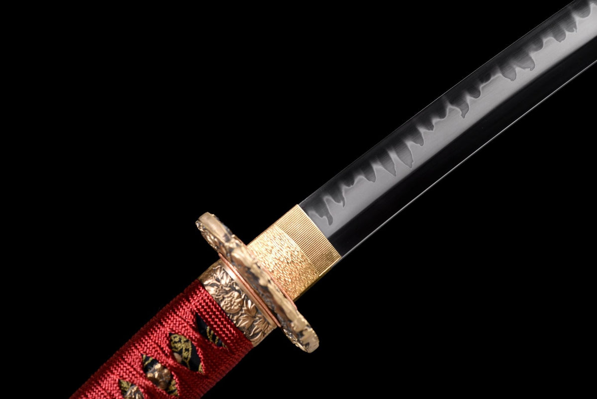 Akatsuki Tachi 暁 – T10 Steel, Red Handle, Black Samegawa Saya – view 7