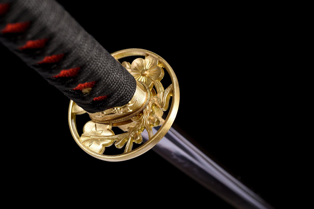 Aokami 蒼神 Katana – T10 Steel, Blue Blade, Red Saya – view 4