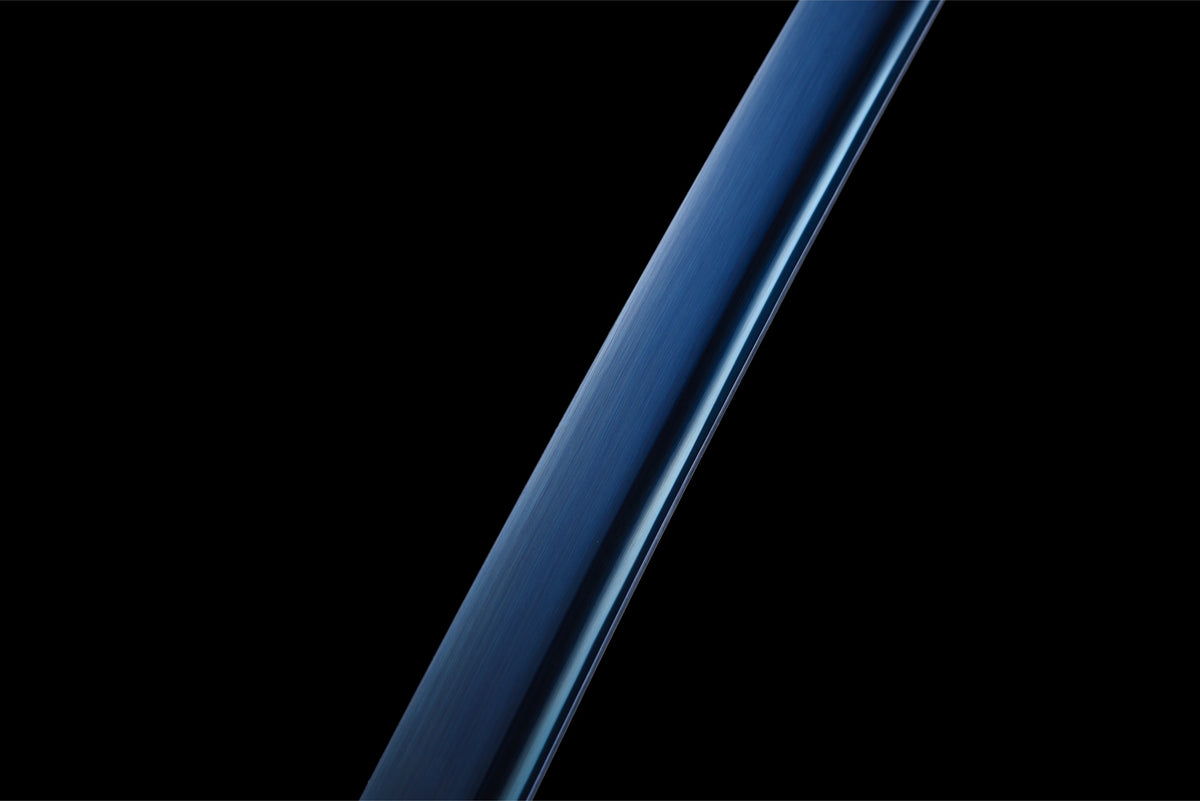 Katana Aoi Yoru 青い夜 – 1060 Steel, Blue Lacquered Saya – view 6
