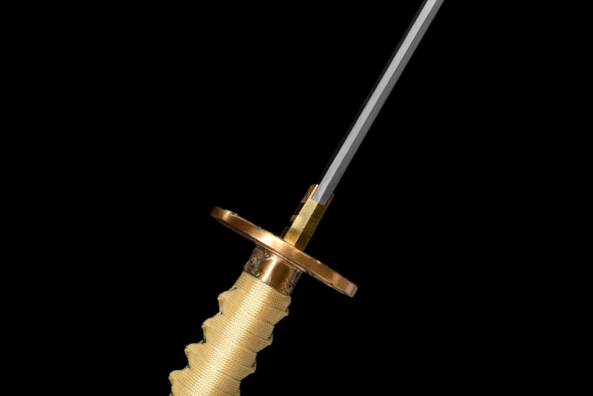 Kogane Ryu 黄金龍 Katana — T10 Steel, Golden Dragon Saya – view 8