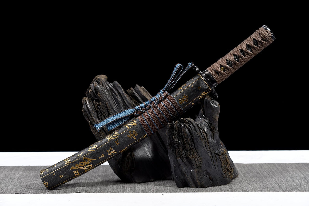 Kurogane Tantō 黒金短刀 – Black & Gold, T10 Steel – view 9