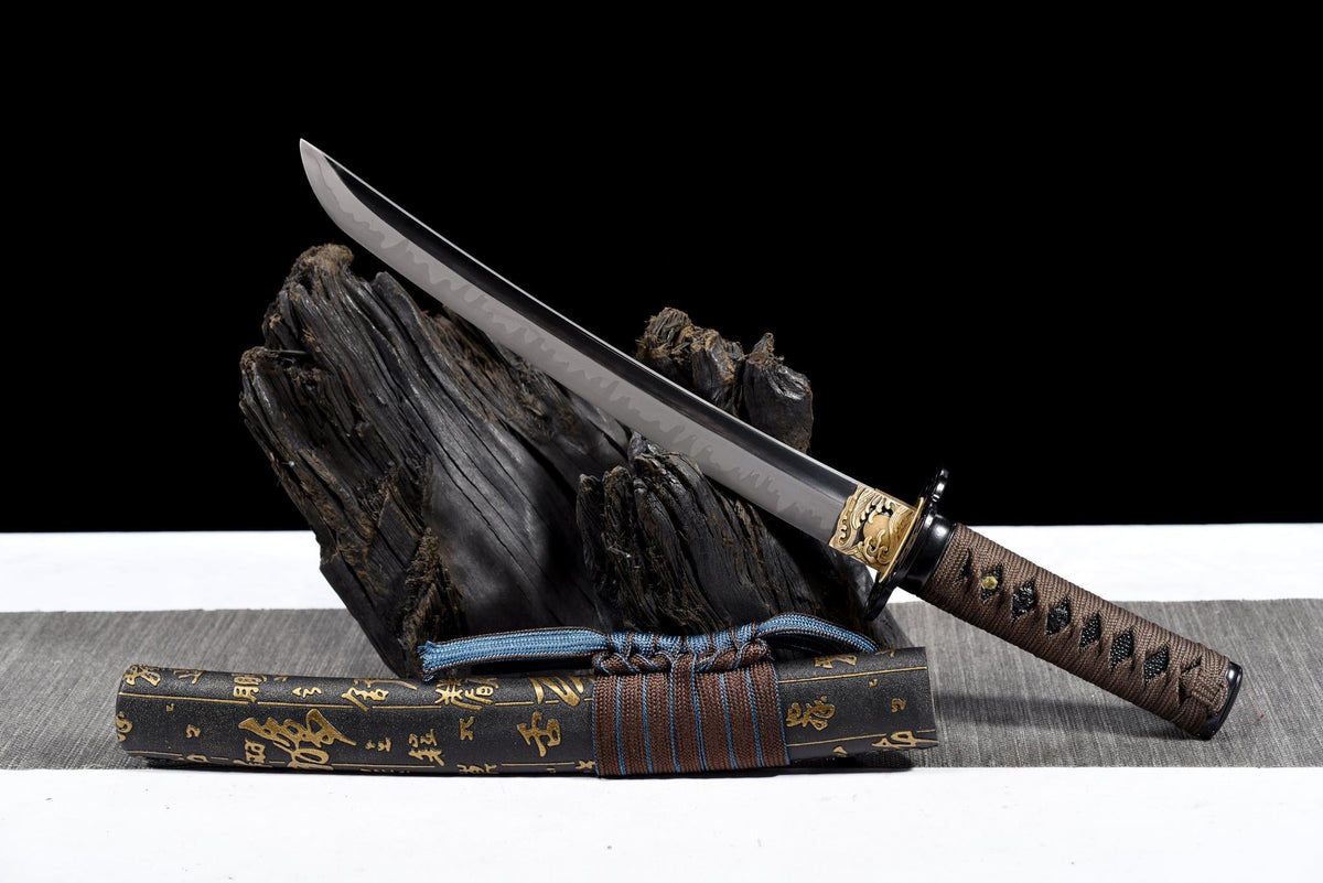 Kurogane Tantō 黒金短刀 – Black & Gold, T10 Steel – view 7