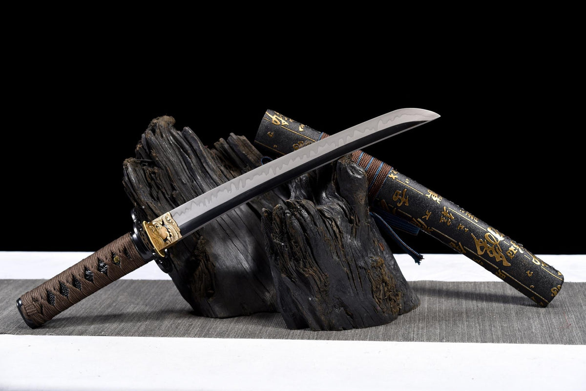 Kurogane Tantō 黒金短刀 – Black & Gold, T10 Steel – view 8