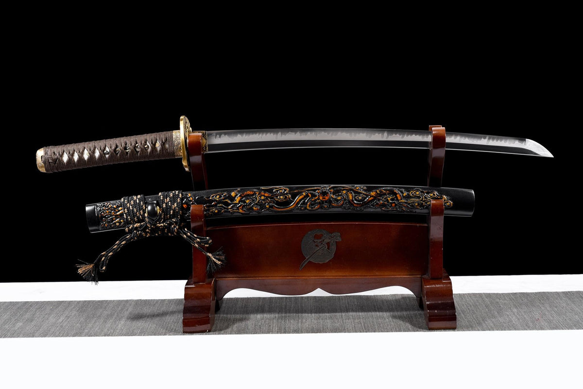 Kokuryū Wakizashi 黒竜 – T10 Steel with Hamon – view 10