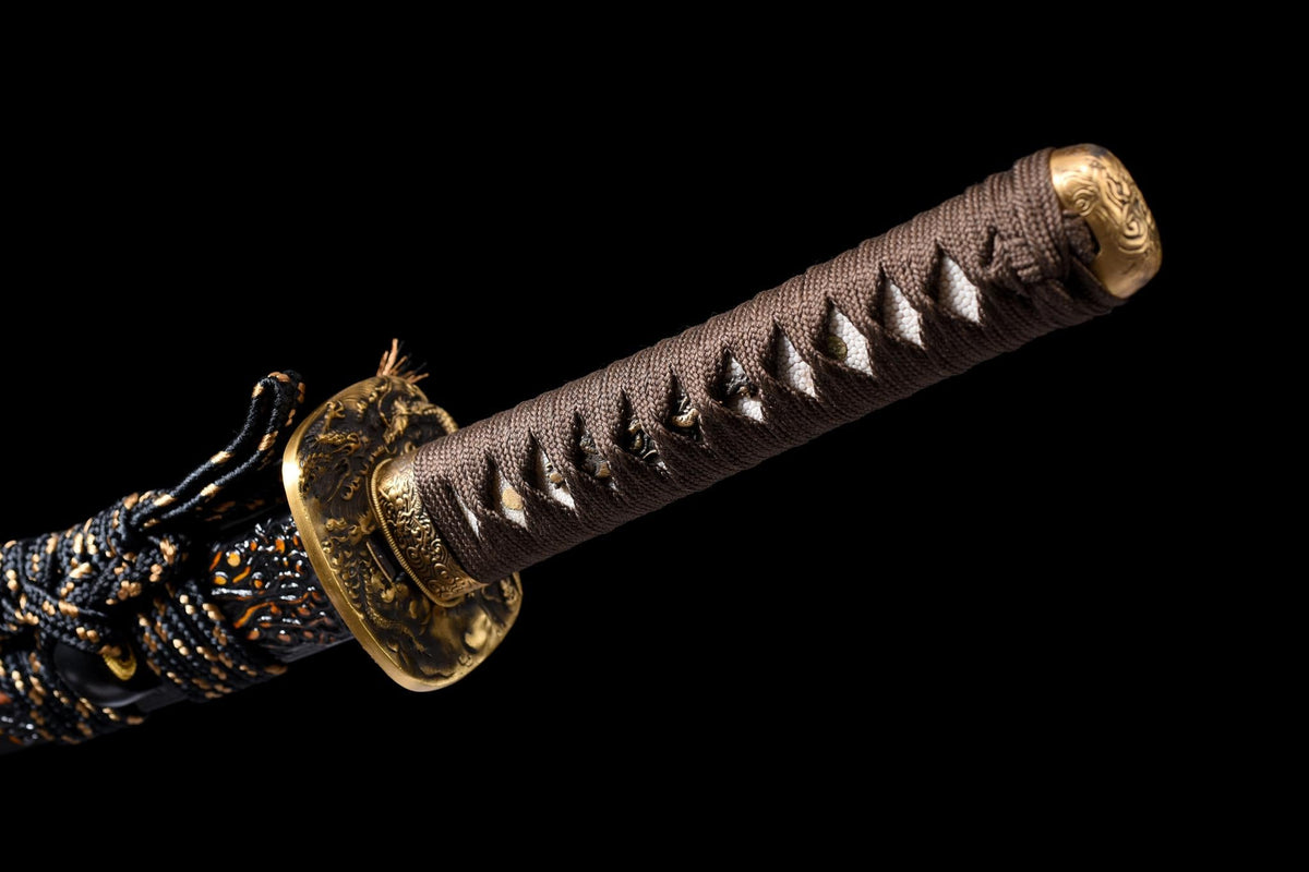 Kokuryū Wakizashi 黒竜 – T10 Steel with Hamon – view 16