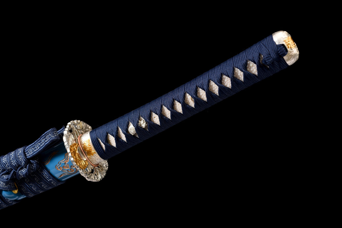 Ame Hana 雨花 Katana, Damascus Steel with Hamon – view 6