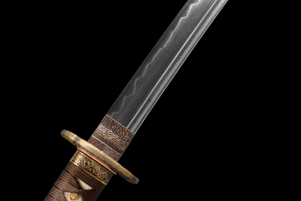 Kiku Hana 菊花 Katana – Damascus Steel, Floral Saya – view 7