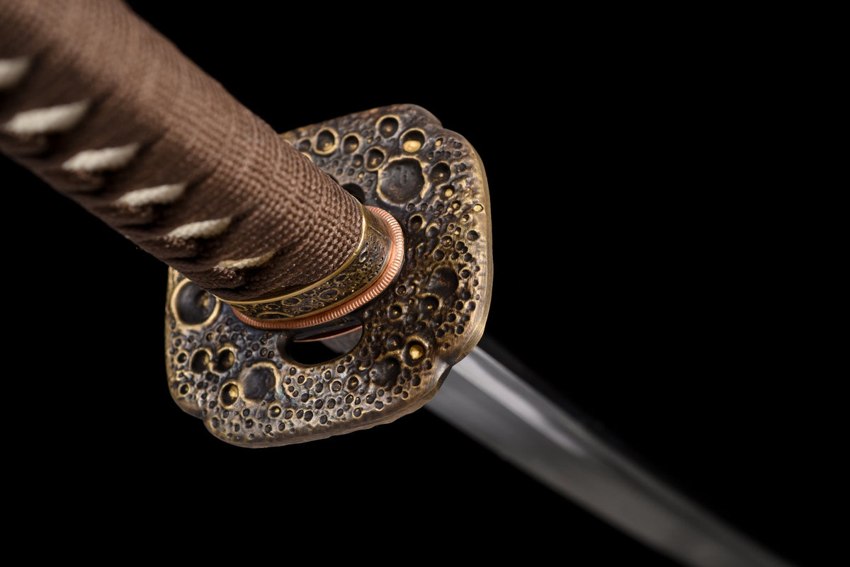 Kiku Hana 菊花 Katana – Damascus Steel, Floral Saya – view 9