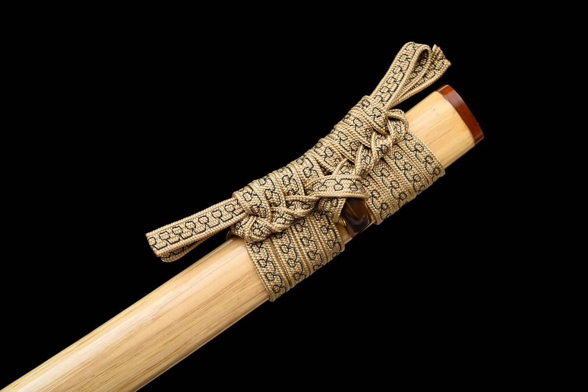 Kintsurugi 金鶴刀 Katana – San-Mai Damascus, Golden Crane – view 13
