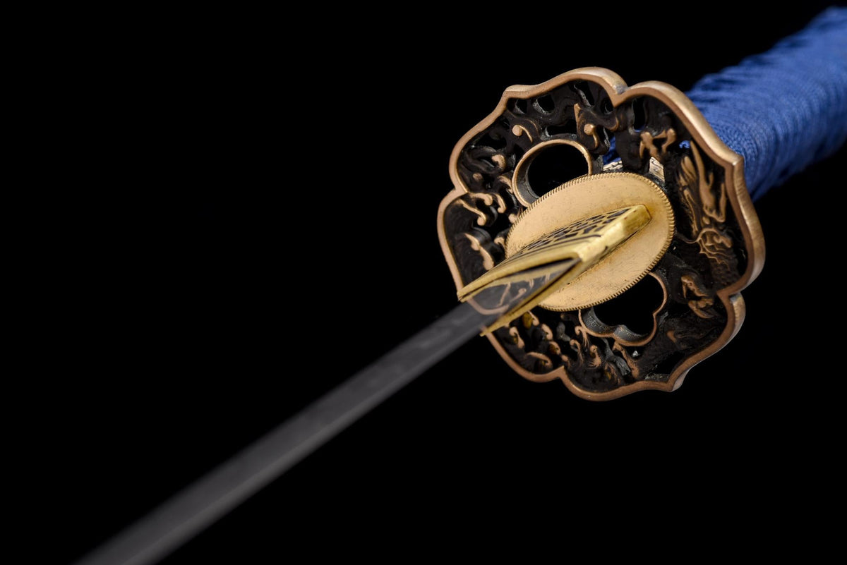 Seiryū Wakizashi 青龍 – T10 Steel, Dragon Fittings, Starry Saya – view 15