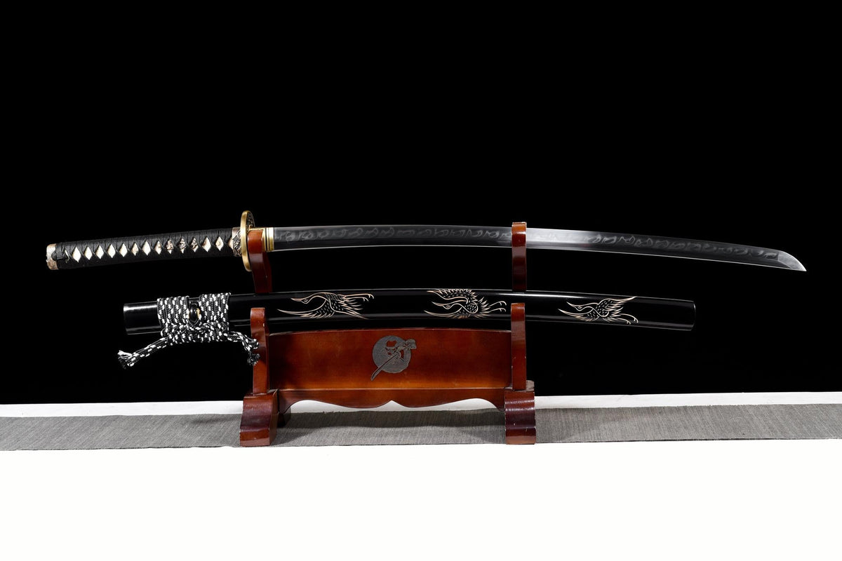 Kokuhoto 黒凰刀 Katana – Black Phoenix, T10 Steel – view 2