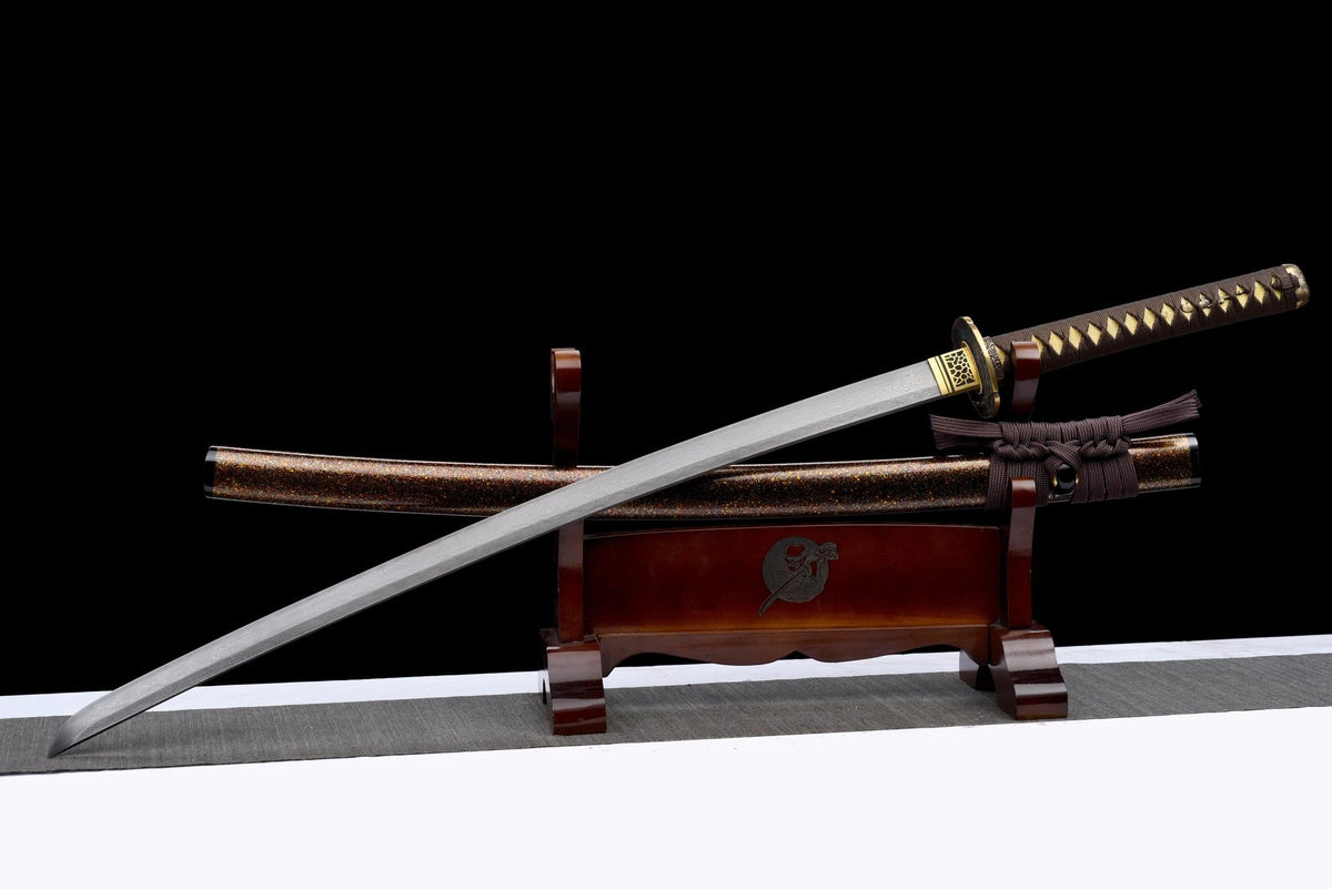 Kōyō Katana 紅葉 – Damascus Steel, Autumn-toned Saya – view 11