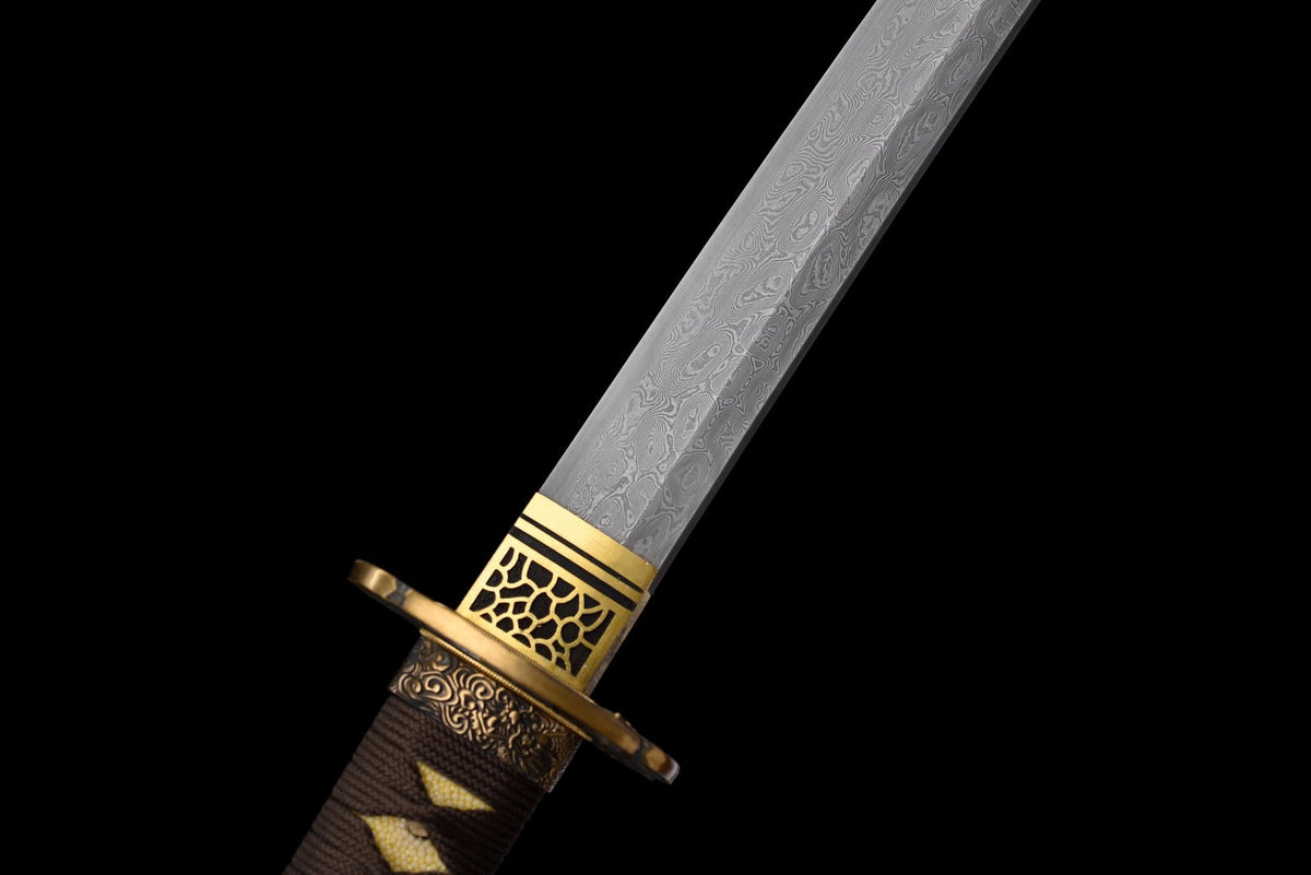 Kōyō Katana 紅葉 – Damascus Steel, Autumn-toned Saya – view 4