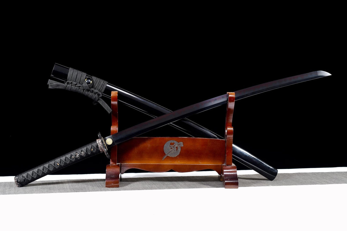Kokuenmaru 黒炎丸 Katana – T10 Steel, Red Hamon – view 3