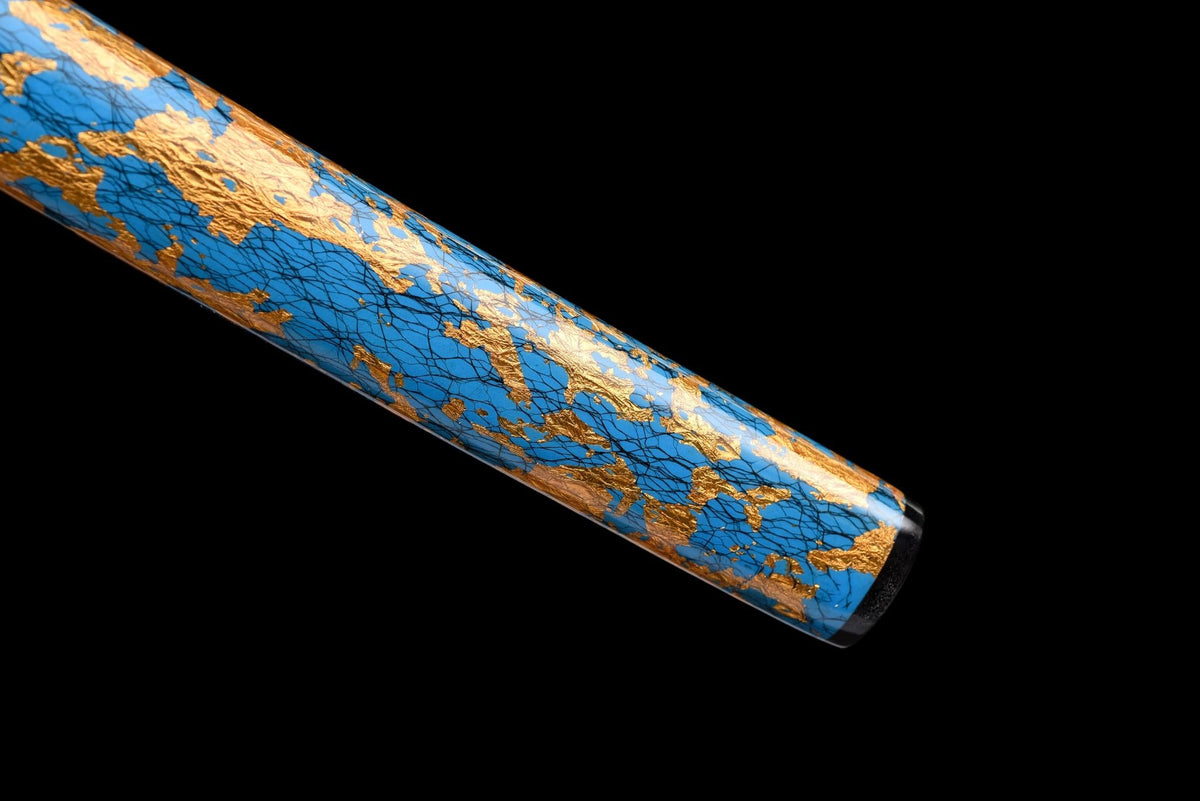 Ryu no Kiba 龍の牙 Katana – Fang of the Dragon, Blue & Gold Saya – view 14
