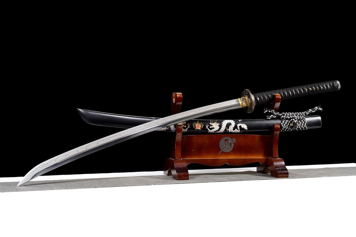 Odachi Dragon 龍 — Hand-Forged T10 Steel, Clay-Tempered Hamon – view 4