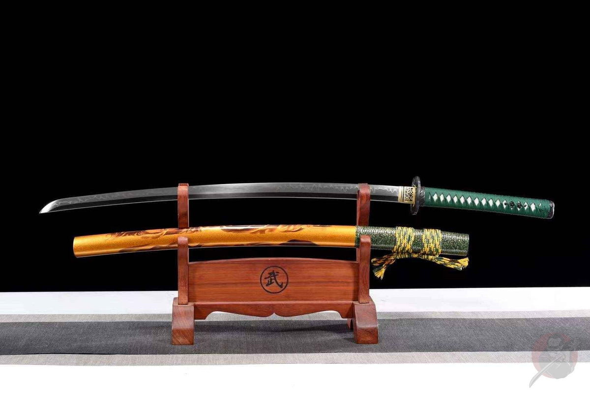 Geisha 芸者 Katana – T10 Carbon Steel with Hamon Line – view 2