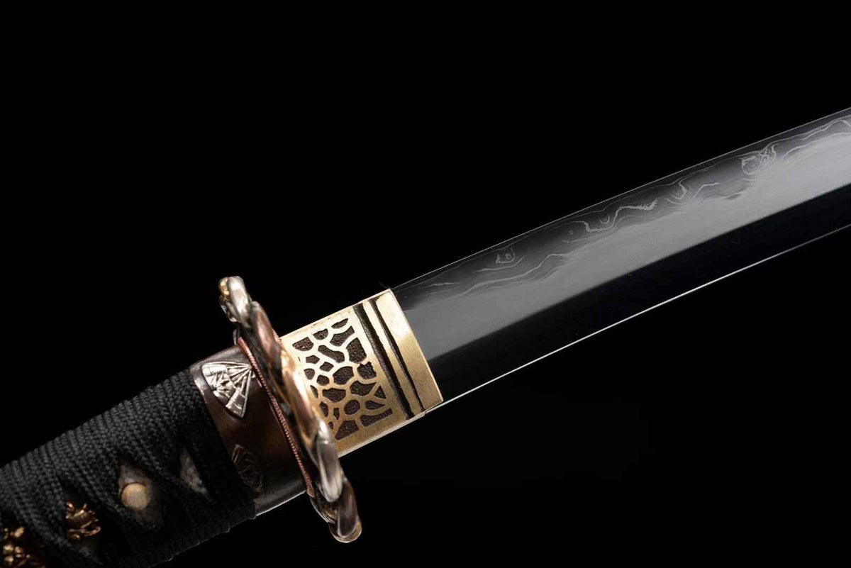 Ryujin 龍神 Short Katana – 52 cm Blade, T10 & Damascus Steel – view 7