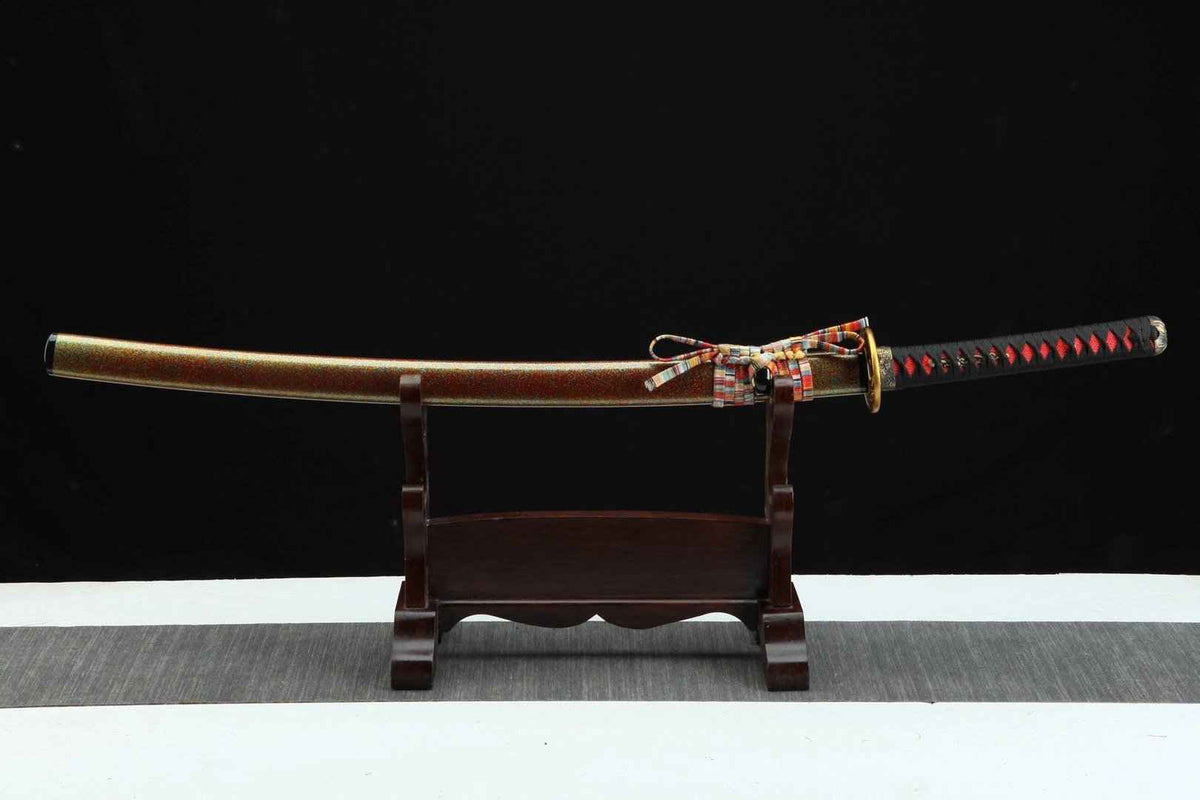 Tokugawa 徳川 Katana – Damascus Steel, Brass Tsuba – view 5
