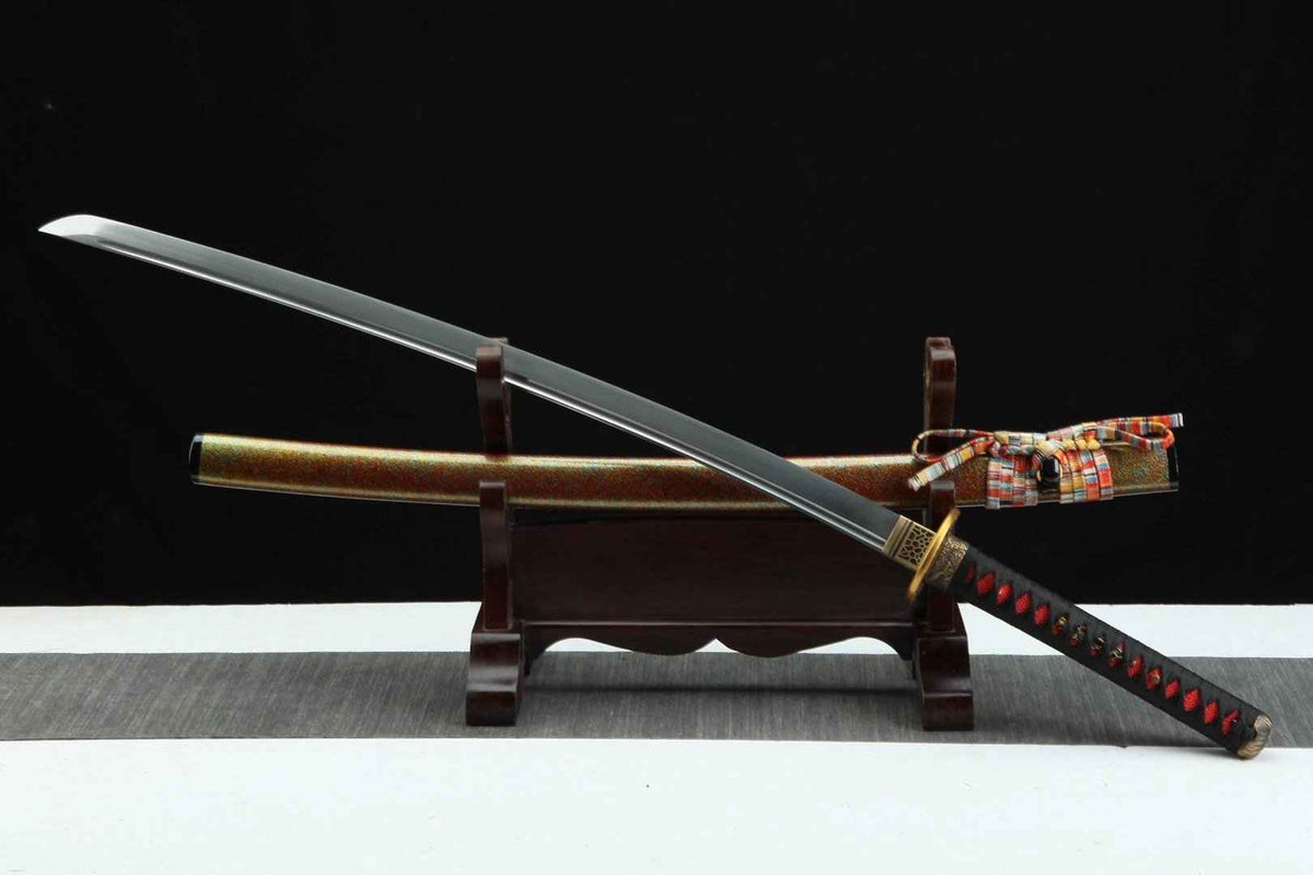 Tokugawa 徳川 Katana – Damascus Steel, Brass Tsuba – view 3