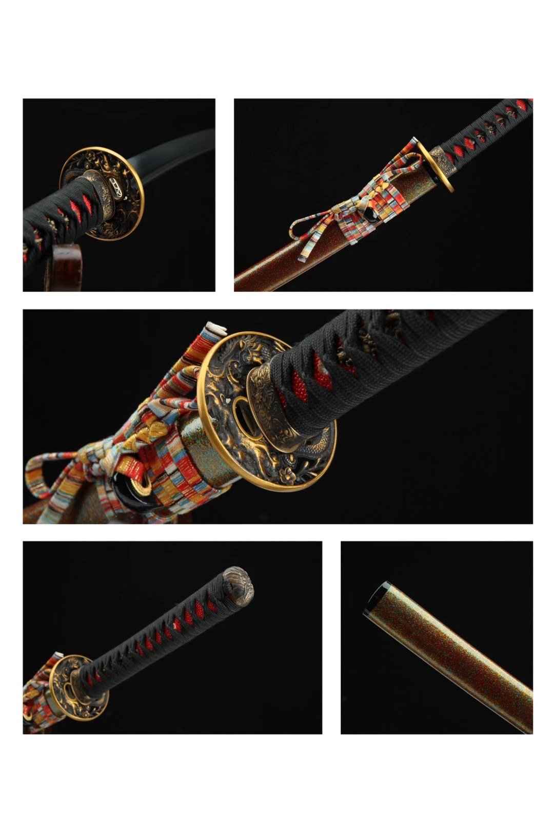 Tokugawa 徳川 Katana – Damascus Steel, Brass Tsuba – view 8