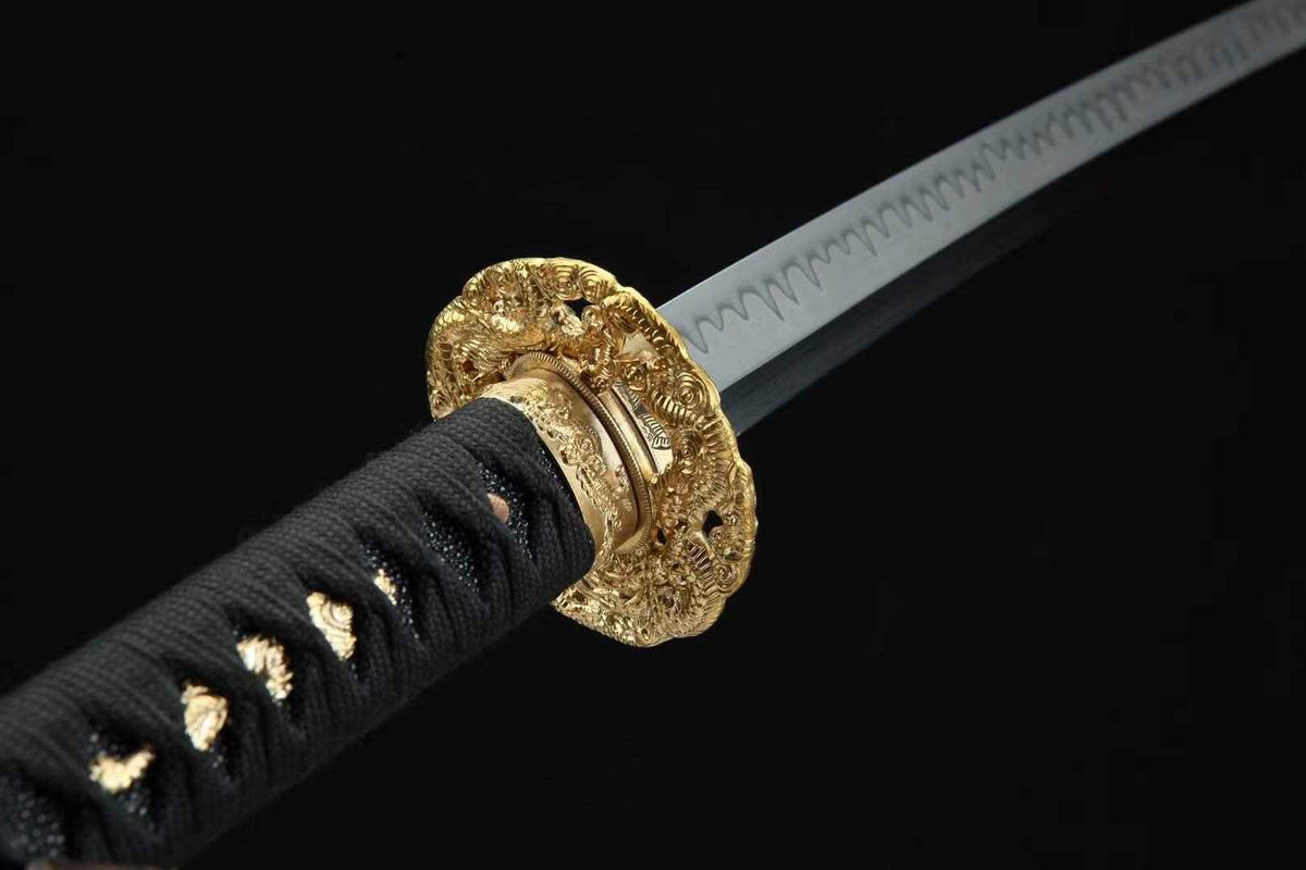 Kuro 黒 Katana – 1095 Steel, Maru Forge, Solid Brass Tsuba – view 9