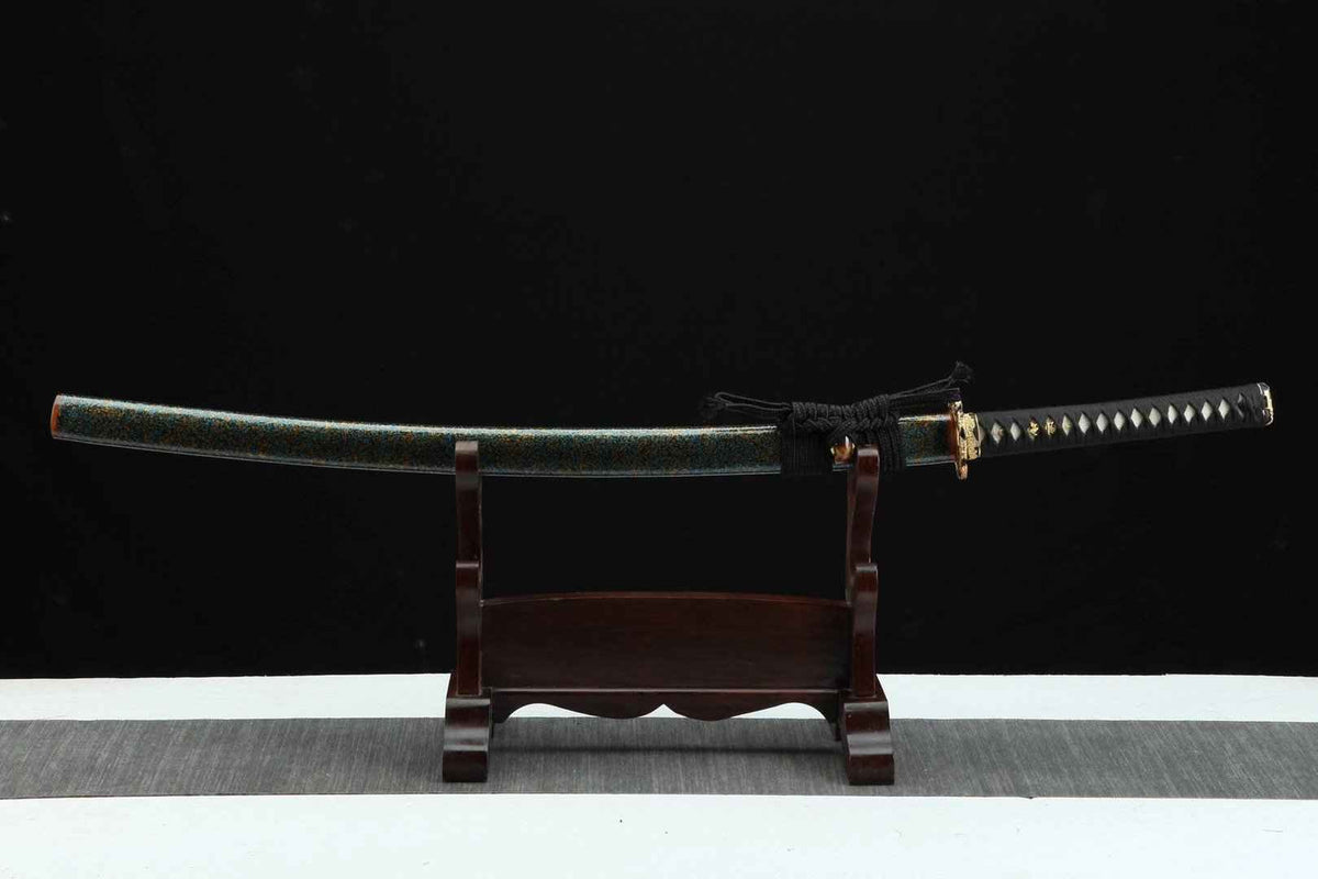 Sakana 魚 Katana, Damascus Steel, Iron-Brass Tsuba – view 5