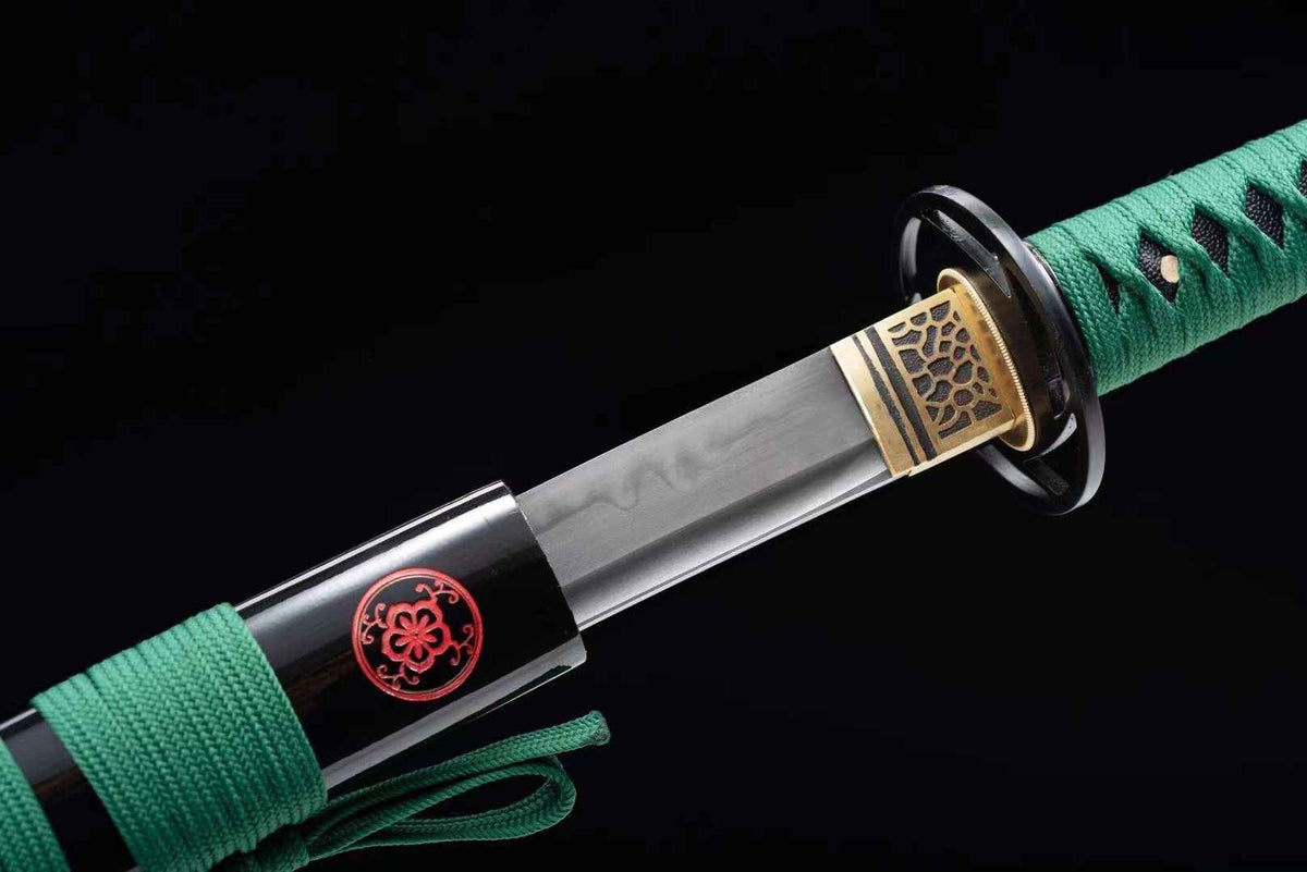 Nozomu 望む Katana — T10 Steel with Bo-hi, Floral Saya – view 7