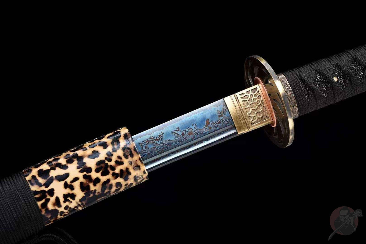Hyō Katana ヒョウ – Damascus Steel with Bo-hi, Starter Katana – view 6