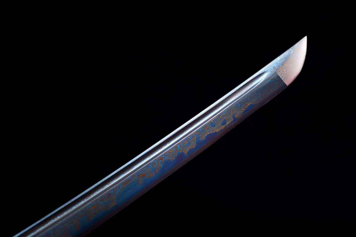 Hyō Katana ヒョウ – Damascus Steel with Bo-hi, Starter Katana – view 8