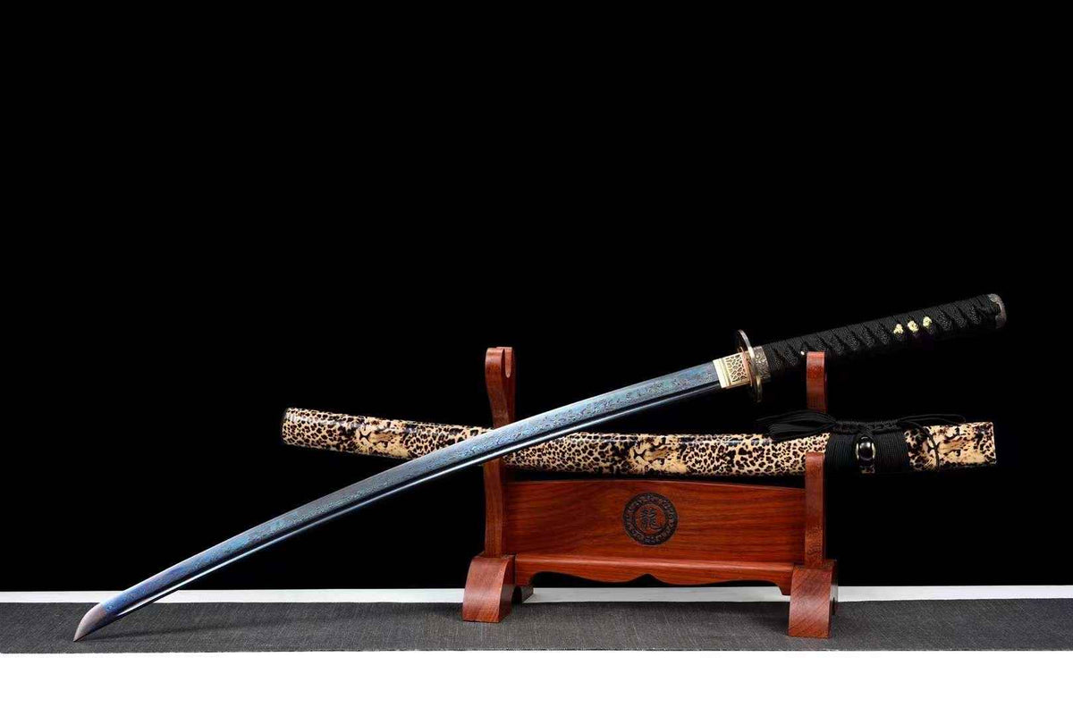 Hyō Katana ヒョウ – Damascus Steel with Bo-hi, Starter Katana – view 5