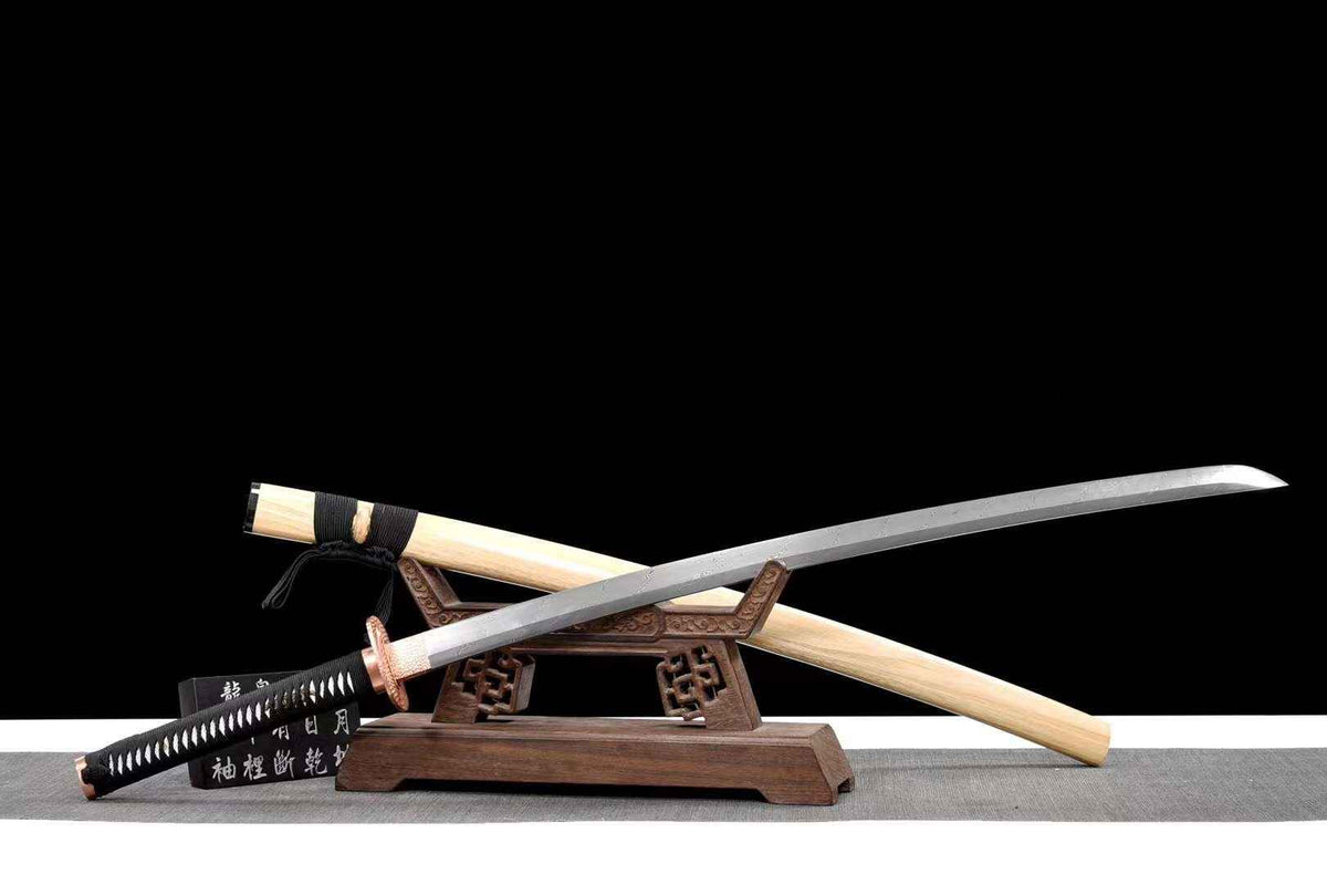 Shiroi ki 白い木 Katana – Damascus Steel – view 5