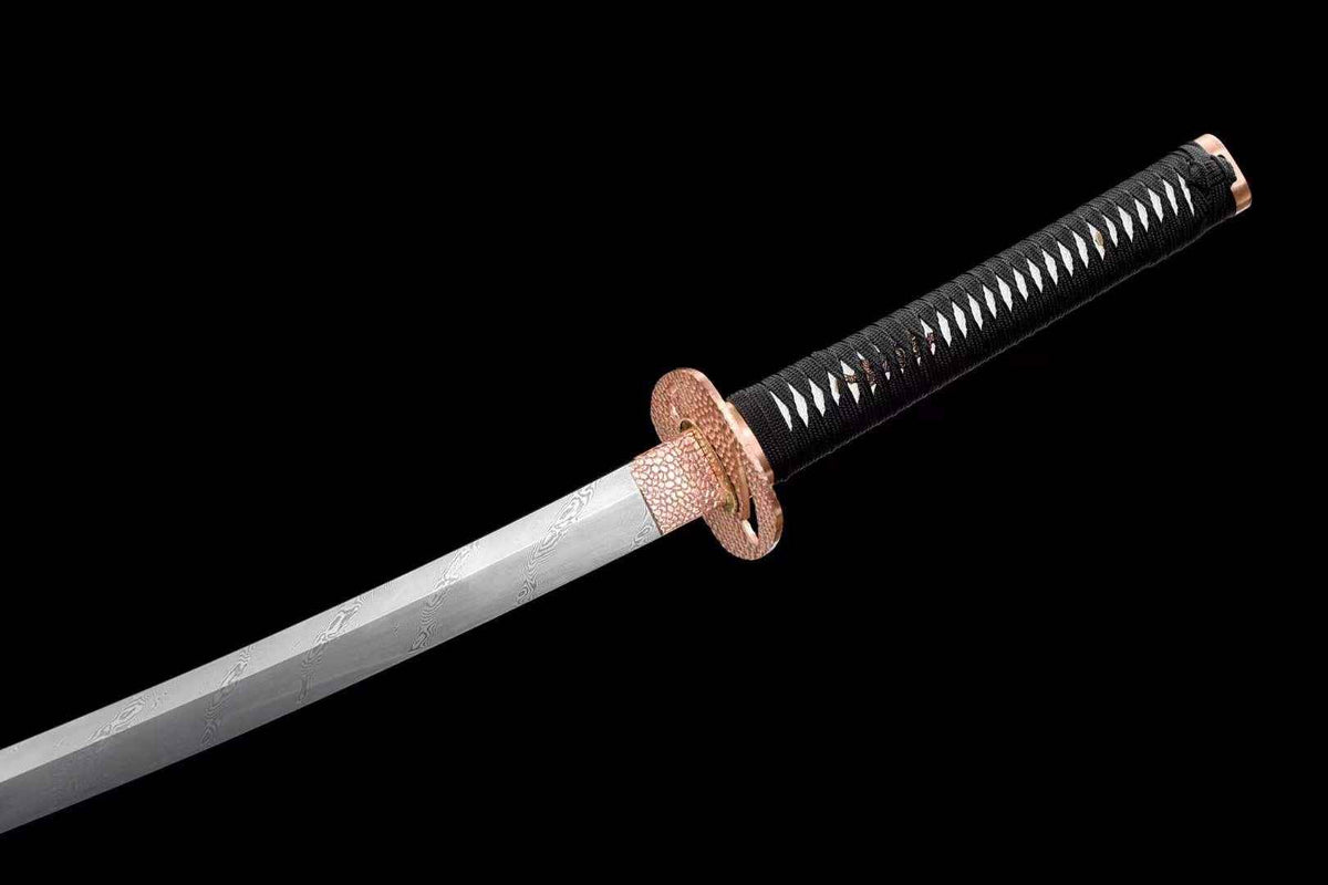 Shiroi ki 白い木 Katana – Damascus Steel – view 7