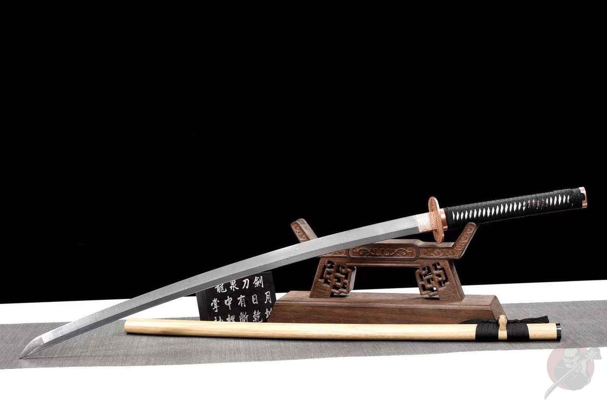 Shiroi ki 白い木 Katana – Damascus Steel – view 2