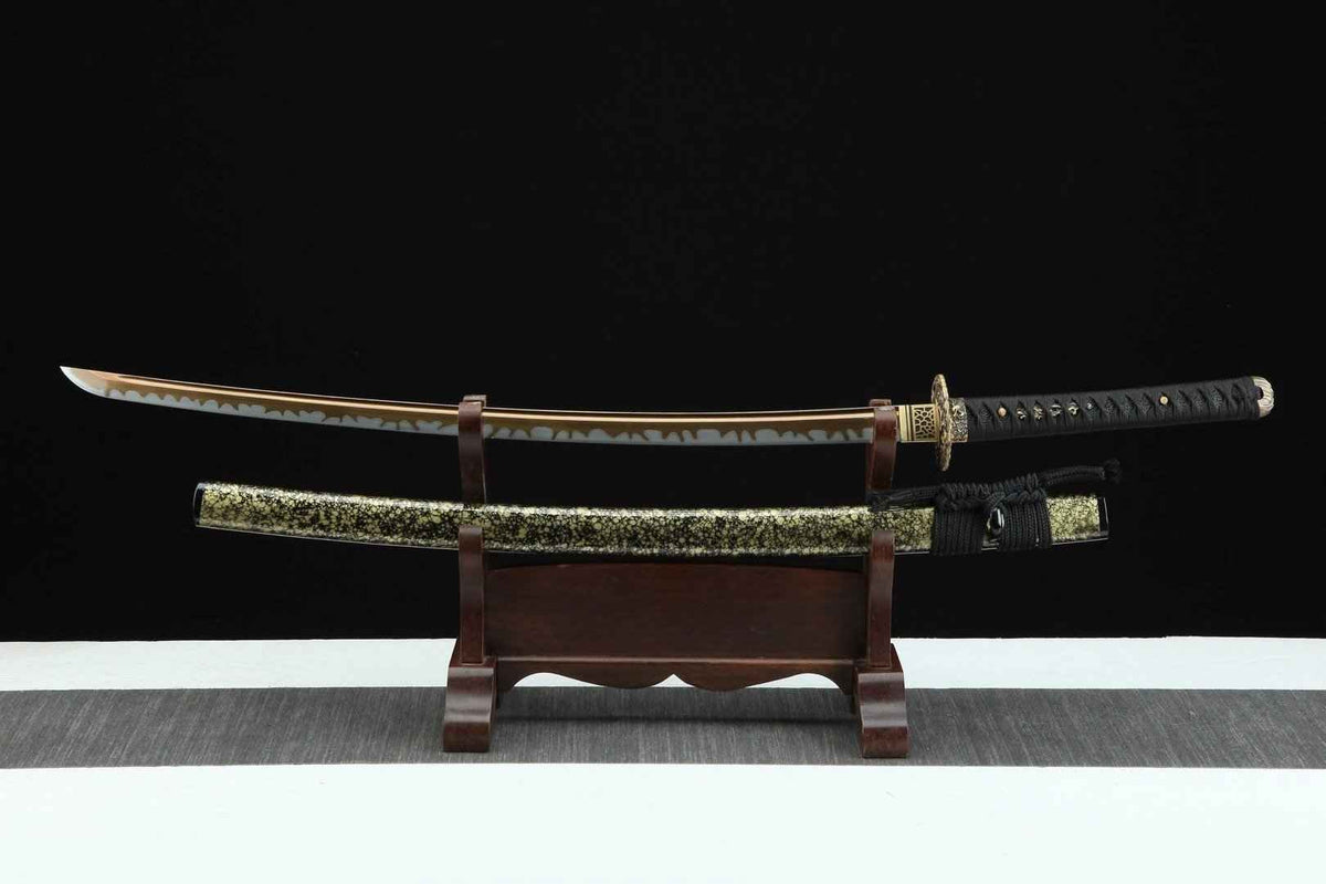 Kaeru カエル Katana – Gold Blade, Manganese Steel – view 1