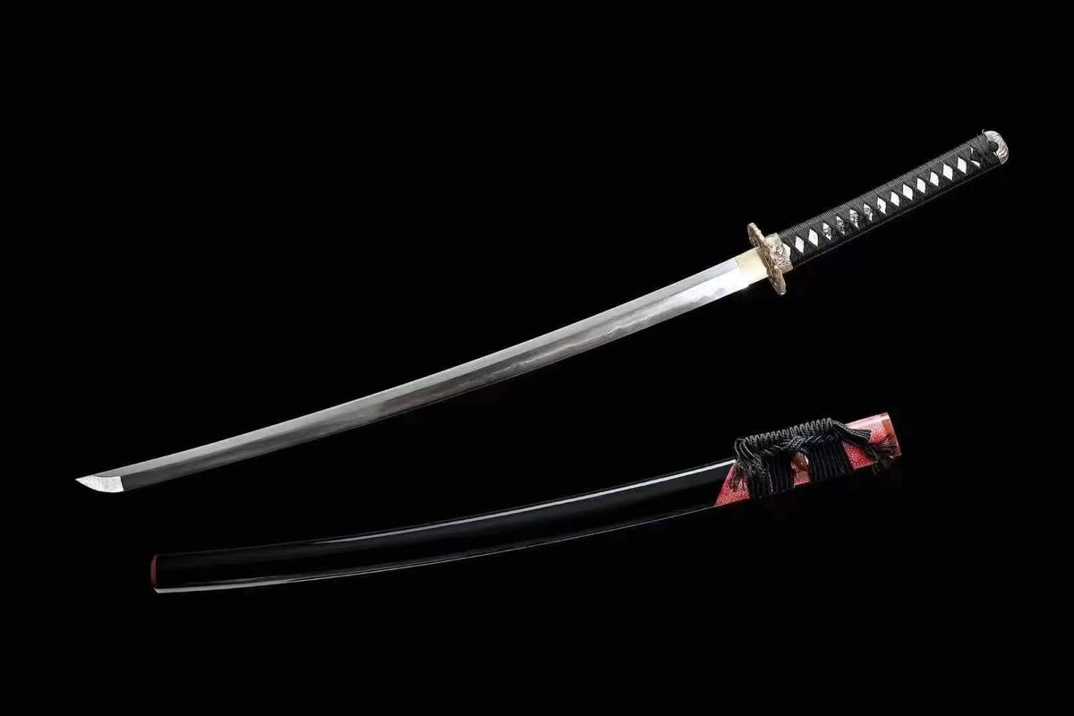 Gin 銀 Katana – Damascus Steel, Magnolia Saya – view 1