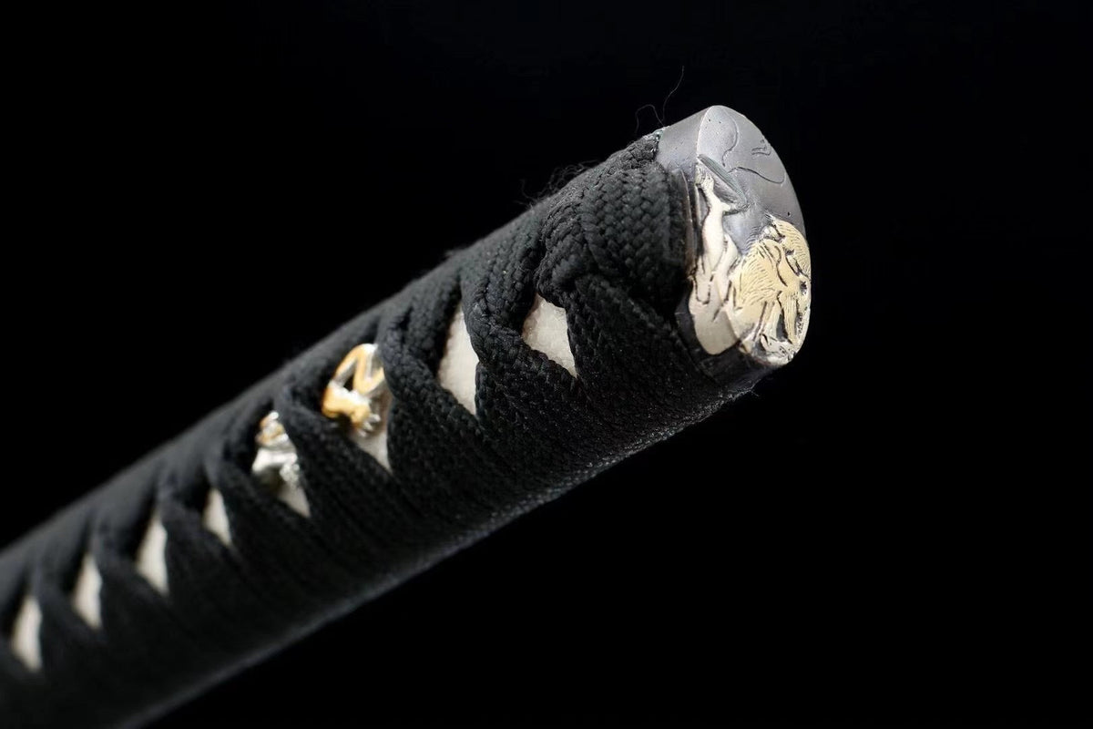Kangaeruhito 考える人 Katana, Damascus Steel – view 5