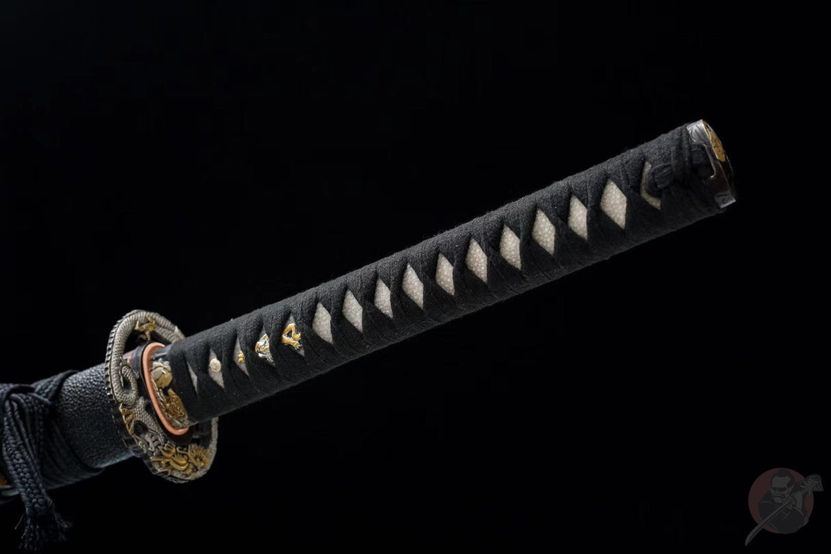 Ginga 銀河 Katana – San-Mai T10 and Damascus Steel – view 6