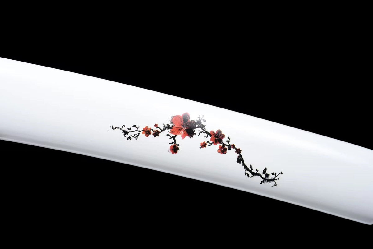 Tantō Sakura 桜 – Damascus Steel with Blue Reflections – view 9