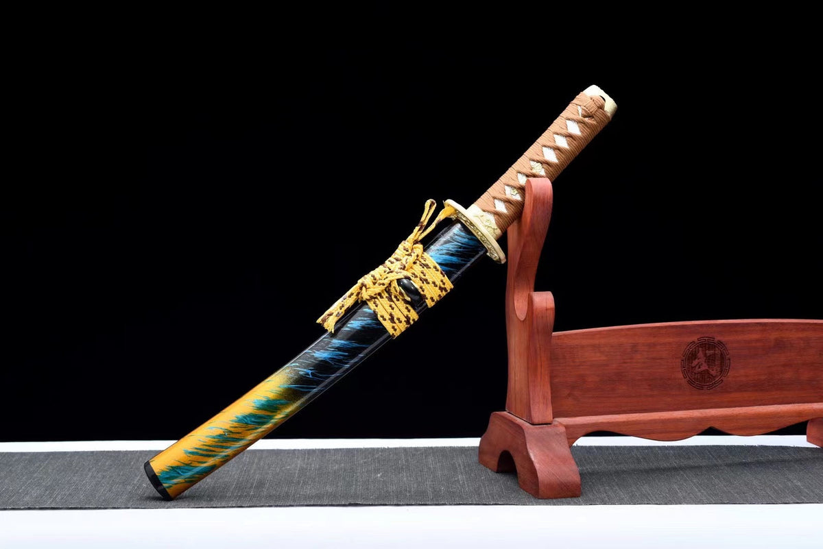 Taiyō Tantō 太陽 – T10 Steel, Ebony Saya, Copper Tsuba – view 1
