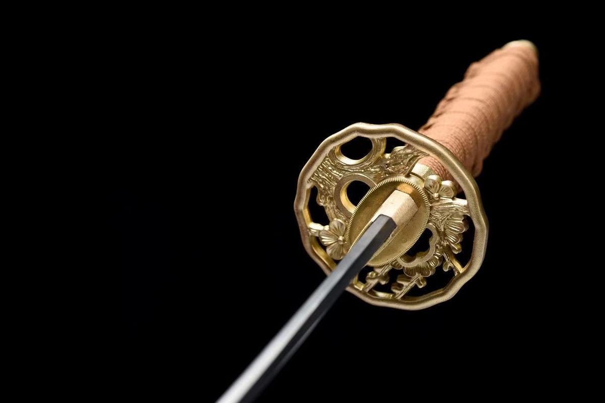 Taiyō Tantō 太陽 – T10 Steel, Ebony Saya, Copper Tsuba – view 7