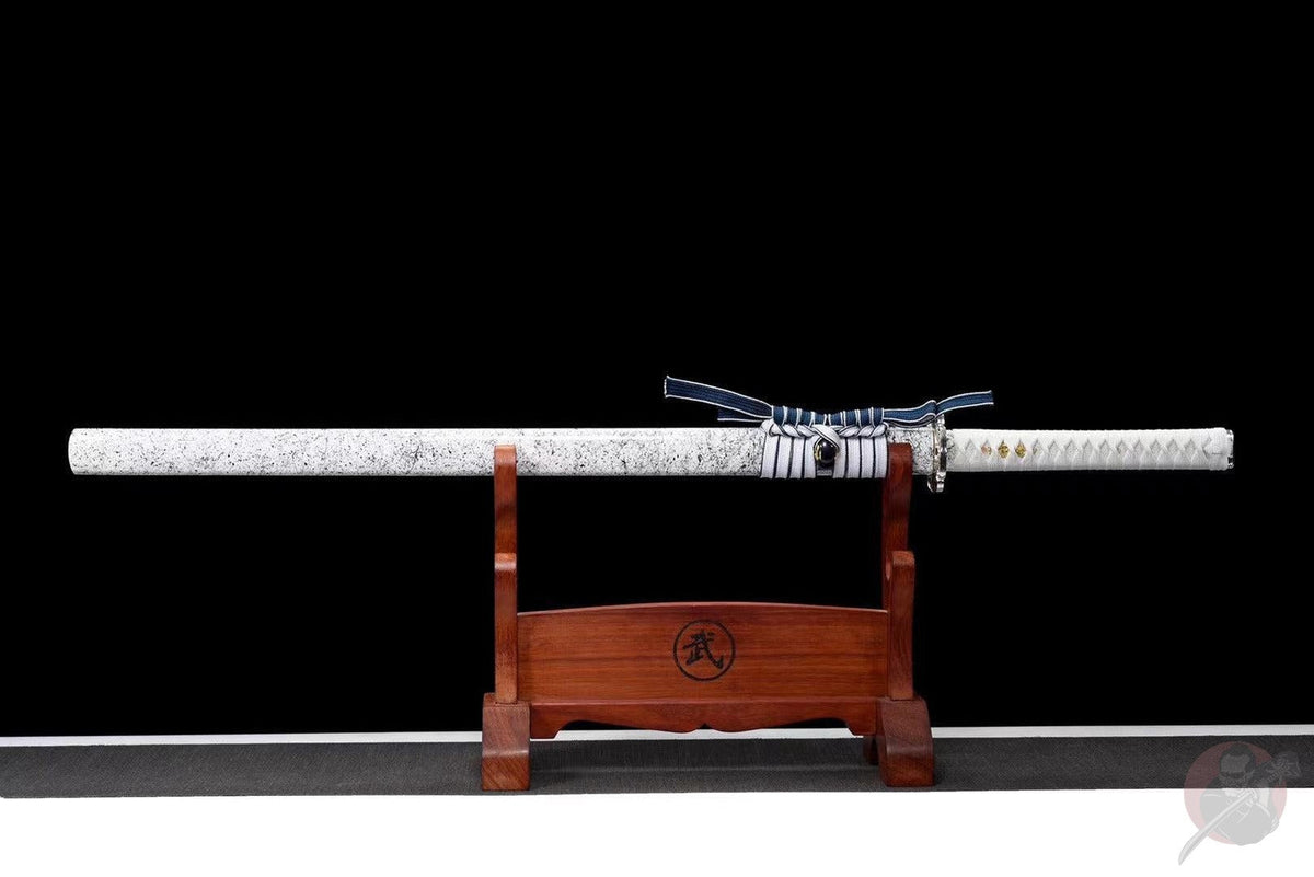Ninjatō Fuyu 冬 – Blue High-Carbon Steel, White Saya – view 2