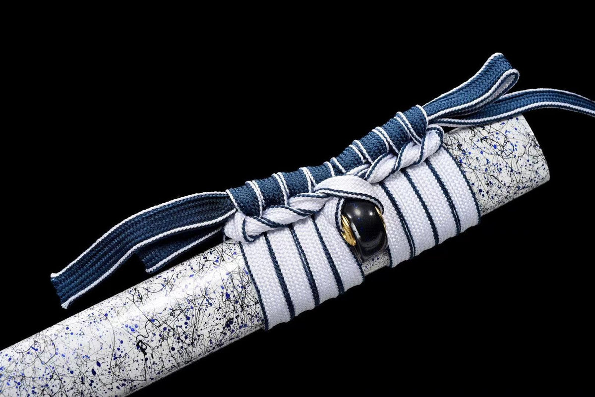 Ninjatō Fuyu 冬 – Blue High-Carbon Steel, White Saya – view 9