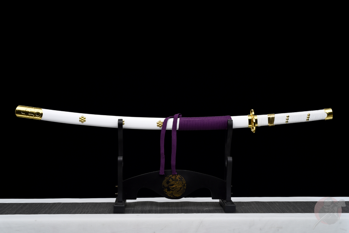 Ame no Habakiri Katana – 1060 Steel, White Lacquered Saya – view 3